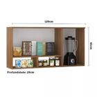 Armário Aéreo 120cm 2 Portas Com Nichos Diana Luciane Móveis