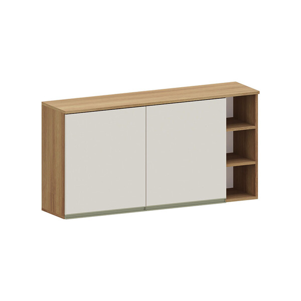 Armário Aéreo 120cm 2 Portas Com Nichos Diana Luciane Móveis