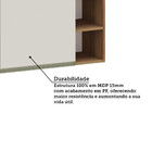 Armário Aéreo 120cm 2 Portas Com Nichos Diana Luciane Móveis