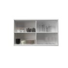 Armário Aéreo 120cm 2 Portas Com Vidro Moldurado Cozinha Sevi