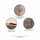 Armário Aéreo 120cm 2 Portas Com Vidro Reflecta Stylo Luciane