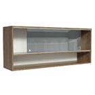 Armário Aéreo 120cm 2 Portas Correr Vidro Neutral 1 Nicho Rus