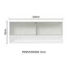 Armário Aéreo 120cm 2 Portas Correr Vidro Pontilhado 1 Nicho