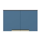 Armário Aéreo 120cm 2 Portas Cozinha Flórida Azul Órion