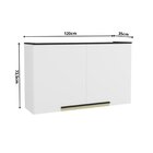 Armário Aéreo 120cm 2 Portas Cozinha Flórida Branco Artico