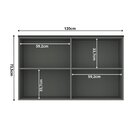 Armário Aéreo 120cm 2 Portas Cozinha Flórida Grafite