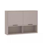 Armário Aéreo 120cm 2 Portas E Nichos Stylo Luciane Móveis -