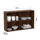 Armário Aéreo 120cm 2 Portas Prata Dourado Com Gaia