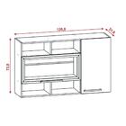 Armário Aéreo 120cm 2 Portas Vidro Nichos Nogueira E Black