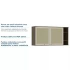 Armário Aéreo 120cm 2 Portas Vidro Reflecta Bronze 1 Pratelei
