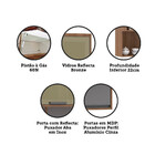 Armário Aéreo 120cm 3 Portas Basculantes Com Vidro Reflecta I