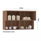 Armário Aéreo 120cm 3 Portas Basculantes Lari Luciane Móveis