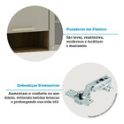 Armário Aéreo 120cm 3 Portas Com Vidro Canelado Com Nicho Isi