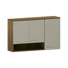 Armário Aéreo 120cm 3 Portas E Nicho Isis Luciane Móveis