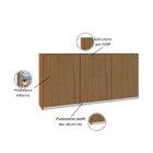 Armário Aéreo 120cm 3 Portas Evidence  Carvalho