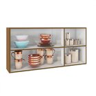 Armário Aéreo 120cm 3 Portas Evidence  Carvalho