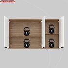 Armário Aéreo 120cm 3 Portas Firenze Amendola Touch/branco