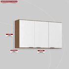 Armário Aéreo 120cm 3 Portas Firenze Amendola Touch/branco