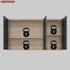 Armário Aéreo 120cm 3 Portas Firenze Avena Touch/grafito