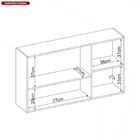 Armário Aéreo 120cm 3 Portas Firenze Avena Touch/grafito