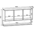 Armário Aéreo 120cm 3 Portas Lina Z06 Supremo/freijó - Mpozen