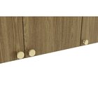 Armário Aéreo 120cm 3 Portas Madeira  Nogueira