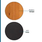 Armário Aéreo 120cm 3 Portas Madeira Maciça/mdf Island  Preto