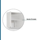 Armário Aéreo 120cm 3 Portas Mdf Provençal  Branco