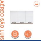 Armário Aéreo 120cm 3 Portas São Luis Branco