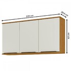 Armário Aéreo 120cm 3 Portas Verace Marrocos/ Off-white - Mx