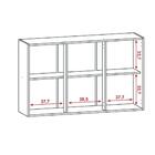 Armário Aéreo 120cm 3 Portas Viv Concept Nogueira E Black