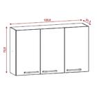 Armário Aéreo 120cm 3 Portas Viv Concept Nogueira E Black