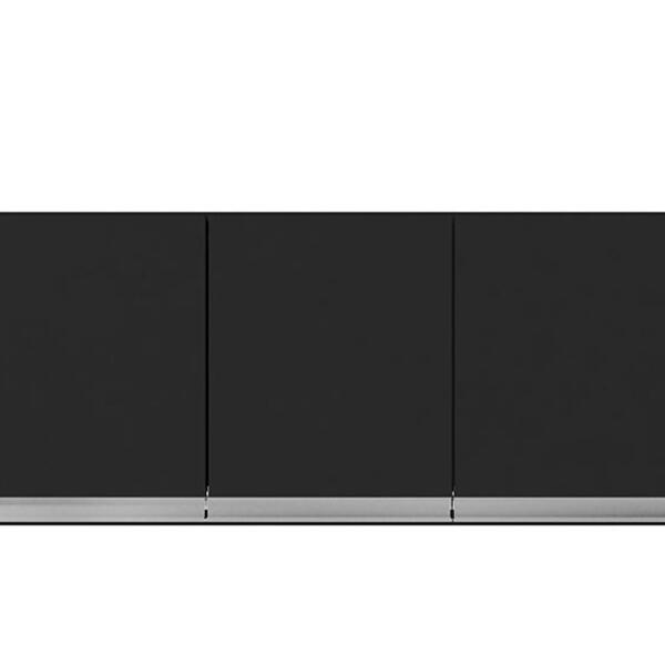 Armário Aéreo 120cm  Andréia 3 Portas Ajl Preto