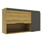 Armário Aéreo 120cm Com 2 Portas E 1 Nicho 2305 Mel/grafite