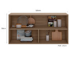 Armário Aéreo 120cm Com 2 Portas Em Vidro Fumê Etna Carvalho