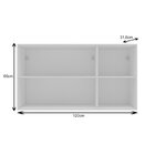 Armário Aéreo 120cm Com 3 Portas 2323 Provençal Branco