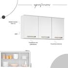 Armário Aéreo 120cm Com 3 Portas Multimóveis Cr20261