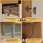 Armário Aéreo 120cm Com Portas De Vidro Paris Multimóveis Mp2