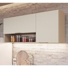 Armário Aéreo 120cm Para Cozinha 2 Portas Carol Mocca/areia