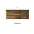 Armário Aéreo 120cm Para Cozinha 3 Portas Vitória Freijó