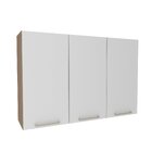 Armário Aéreo 120cm X 80cm X 31,8cm Com 3 Portas Freijó/branco
