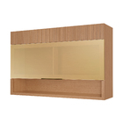 Armário Aéreo 1 Porta 120x78x32cm Madeira Carvalho Realeza Nesher