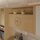 Armário Aéreo 1 Porta 120x78x32cm Madeira Carvalho Condessa Nesher