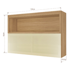 Armário Aéreo 1 Porta 120x82x32cm Madeira Nature Marquesa Nesher