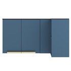 Armário Aéreo 135cm 2 Portas Canto Cozinha Flórida Azul Órion