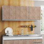 Armário Aéreo 150cm 3 Portas Argélia Branco/castanho - Lumil