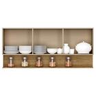 Armário Aéreo 150cm 3 Portas Lina K02 Vanilla/freijó - Mpozen