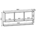 Armário Aéreo 150cm 3 Portas Lina K02 Vanilla/freijó - Mpozen