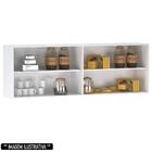 Armário Aéreo 150cm 4 Portas Andréia Branco - Ajl Móveis