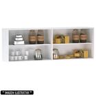 Armário Aéreo 150cm 4 Portas Andréia Preto - Ajl Móveis